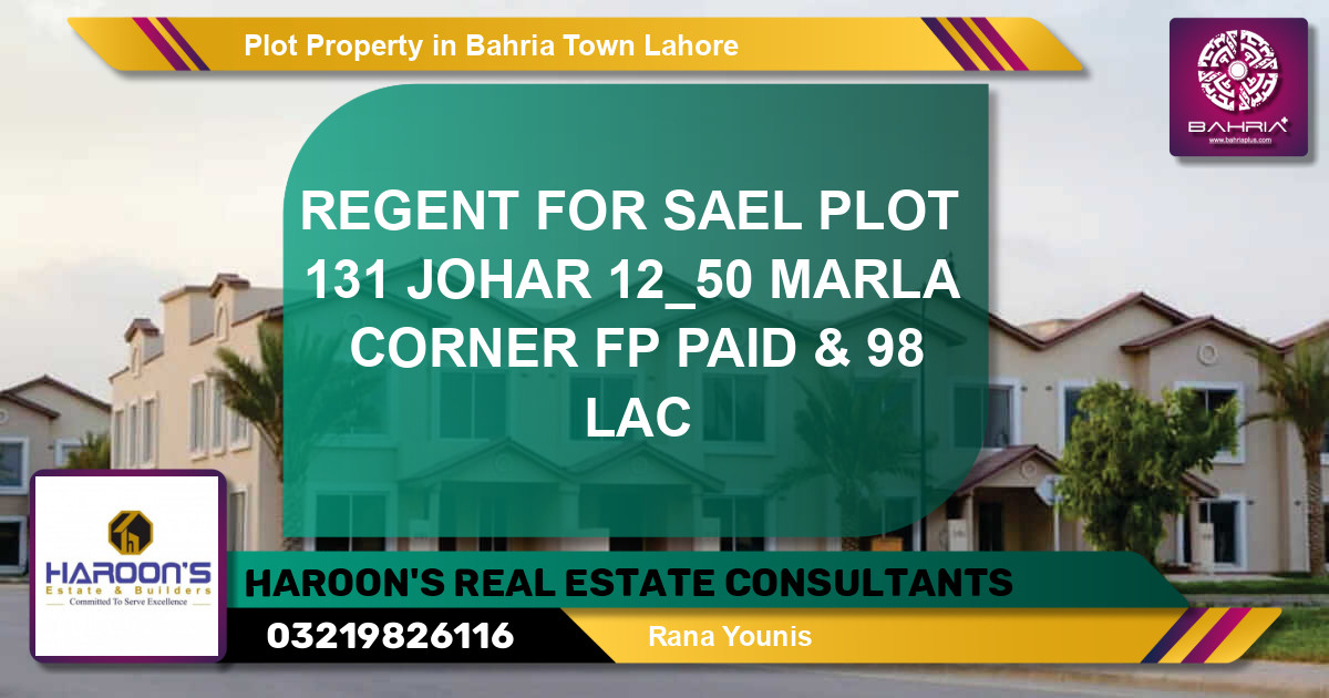 Residential Plot for Sale in Bahria Town, Lahore - (BP-42808)