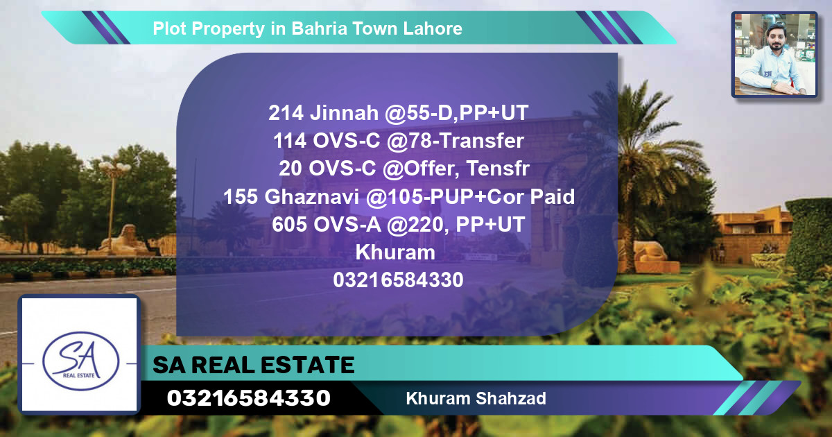 Residential Plot for Sale in Bahria Town, Lahore - (BP-42826)