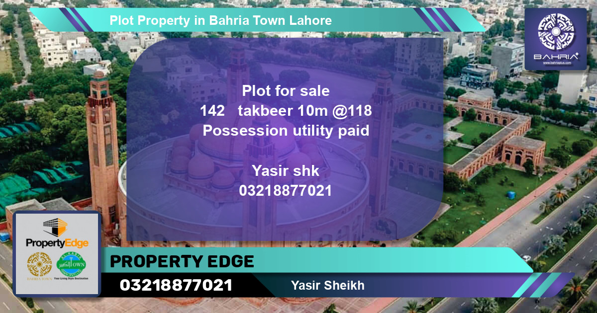 Residential Plot for Sale in Bahria Town, Lahore - (BP-42859)