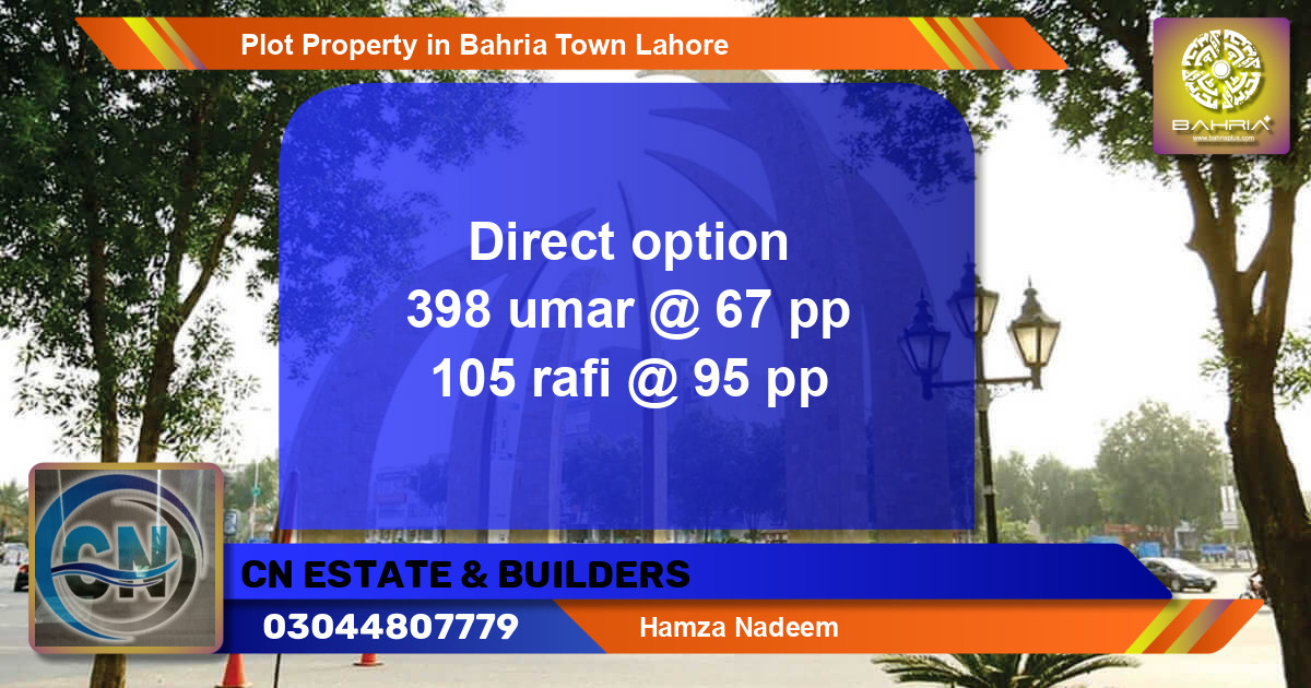 Residential Plot for Sale in Bahria Town, Lahore - (BP-42898)