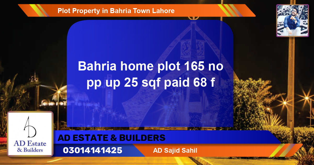 Residential Plot for Sale in Bahria Town, Lahore - (BP-42901)