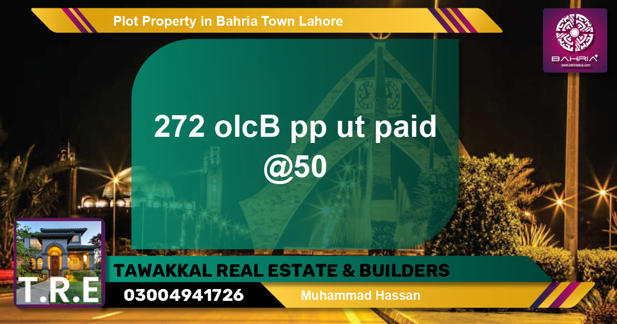 Residential Plot for Sale in Bahria Town, Lahore - (BP-42913)