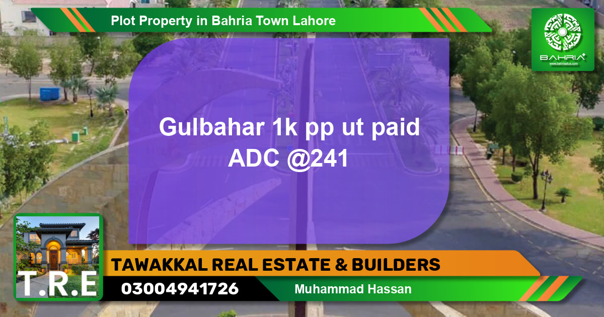 Residential Plot for Sale in Bahria Town, Lahore - (BP-42917)