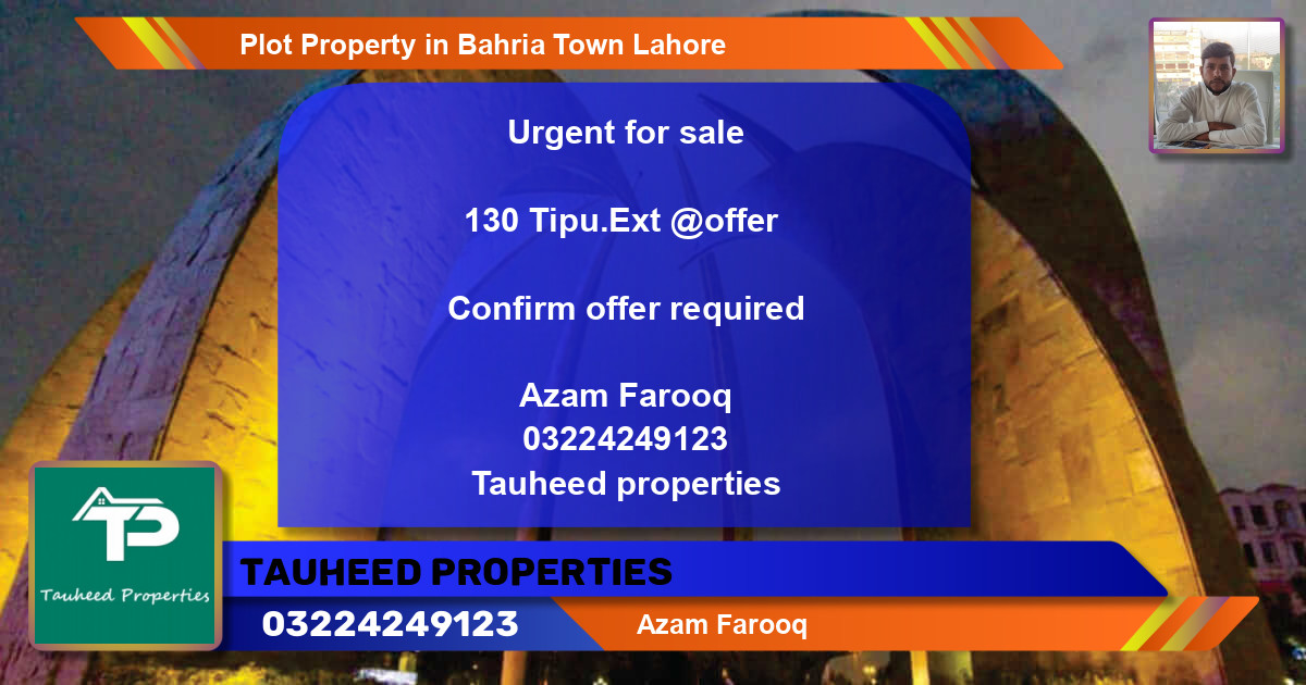 Residential Plot for Sale in Bahria Town, Lahore - (BP-42932)
