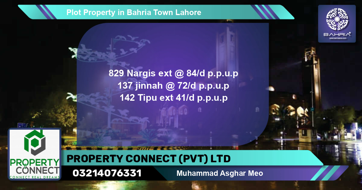 Residential Plot for Sale in Bahria Town, Lahore - (BP-42956)