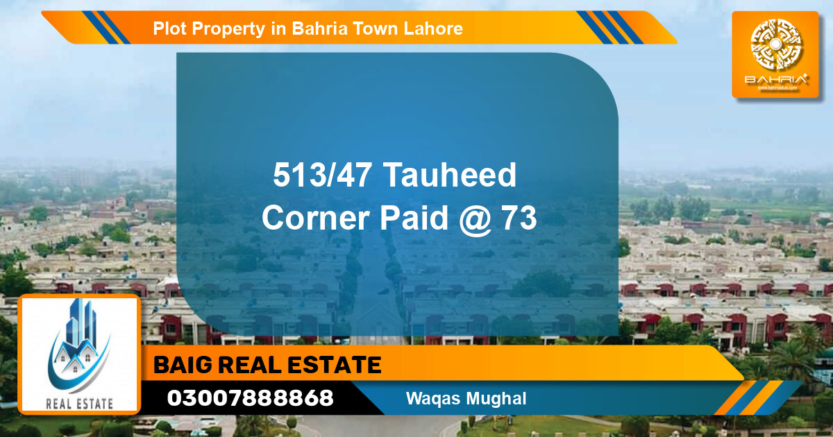 Residential Plot for Sale in Bahria Town, Lahore - (BP-43005)