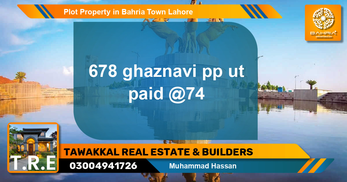 Residential Plot for Sale in Bahria Town, Lahore - (BP-43023)