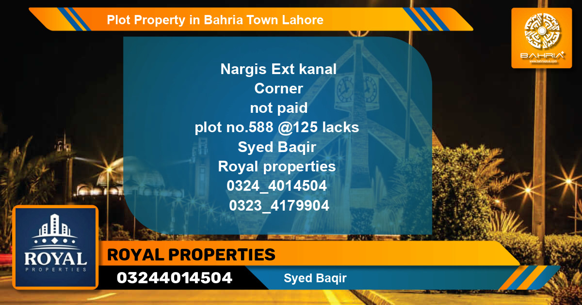 Residential Plot for Sale in Bahria Town, Lahore - (BP-43102)
