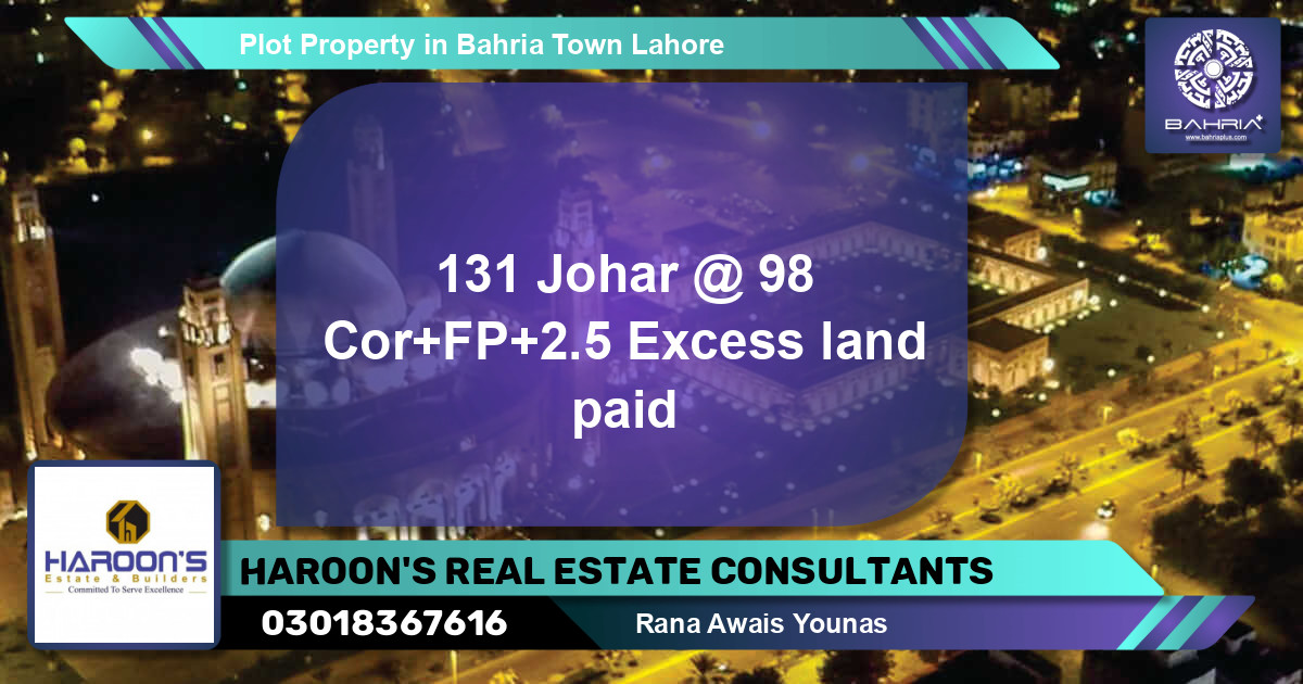Residential Plot for Sale in Bahria Town, Lahore - (BP-43114)