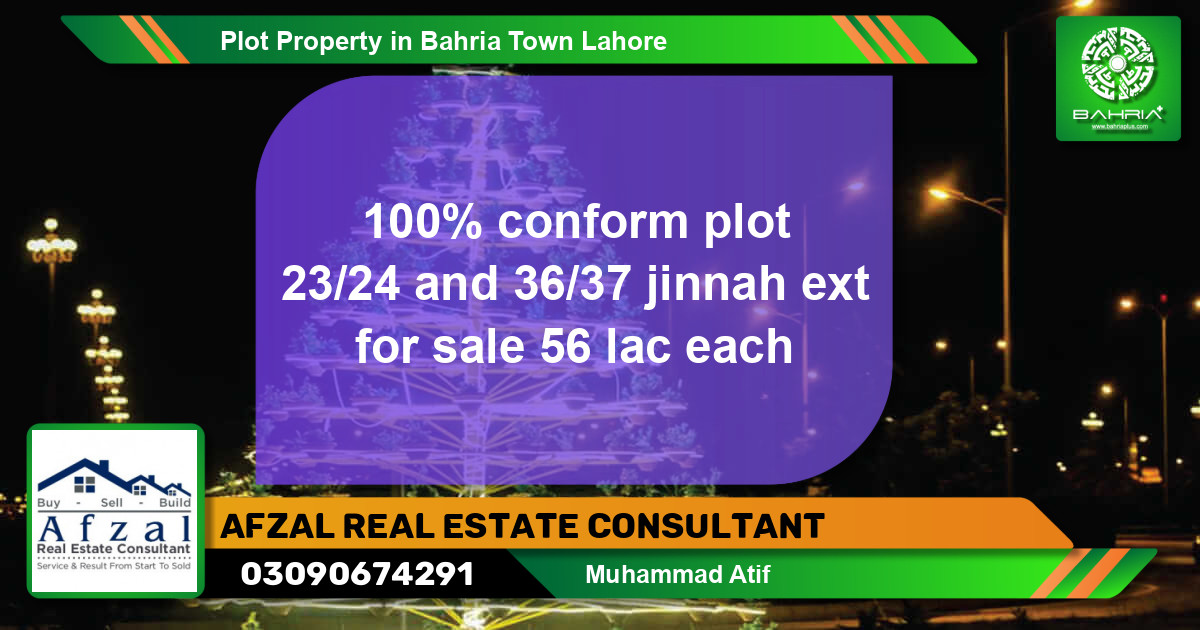 Residential Plot for Sale in Bahria Town, Lahore - (BP-43126)