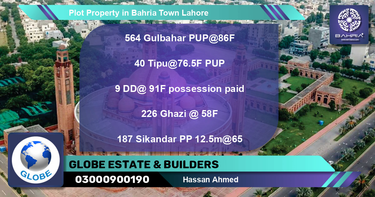 Residential Plot for Sale in Bahria Town, Lahore - (BP-43127)