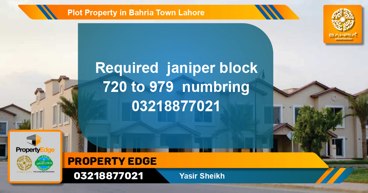 Residential Plot for Sale in Bahria Town, Lahore - (BP-43133)