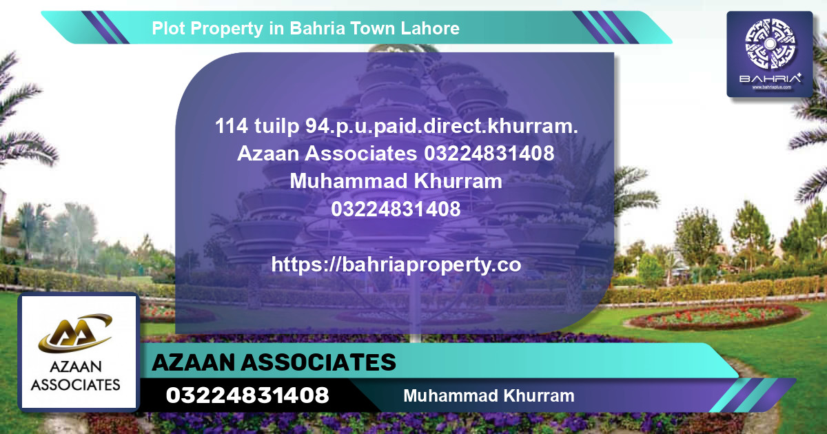 Residential Plot for Sale in Bahria Town, Lahore - (BP-43144)