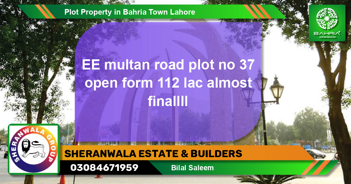 Residential Plot for Sale in Bahria Town, Lahore - (BP-43185)