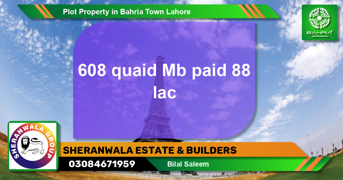 Residential Plot for Sale in Bahria Town, Lahore - (BP-43186)