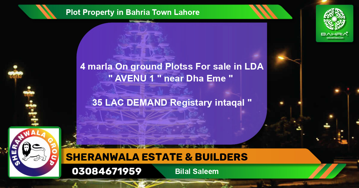 Residential Plot for Sale in Bahria Town, Lahore - (BP-43190)