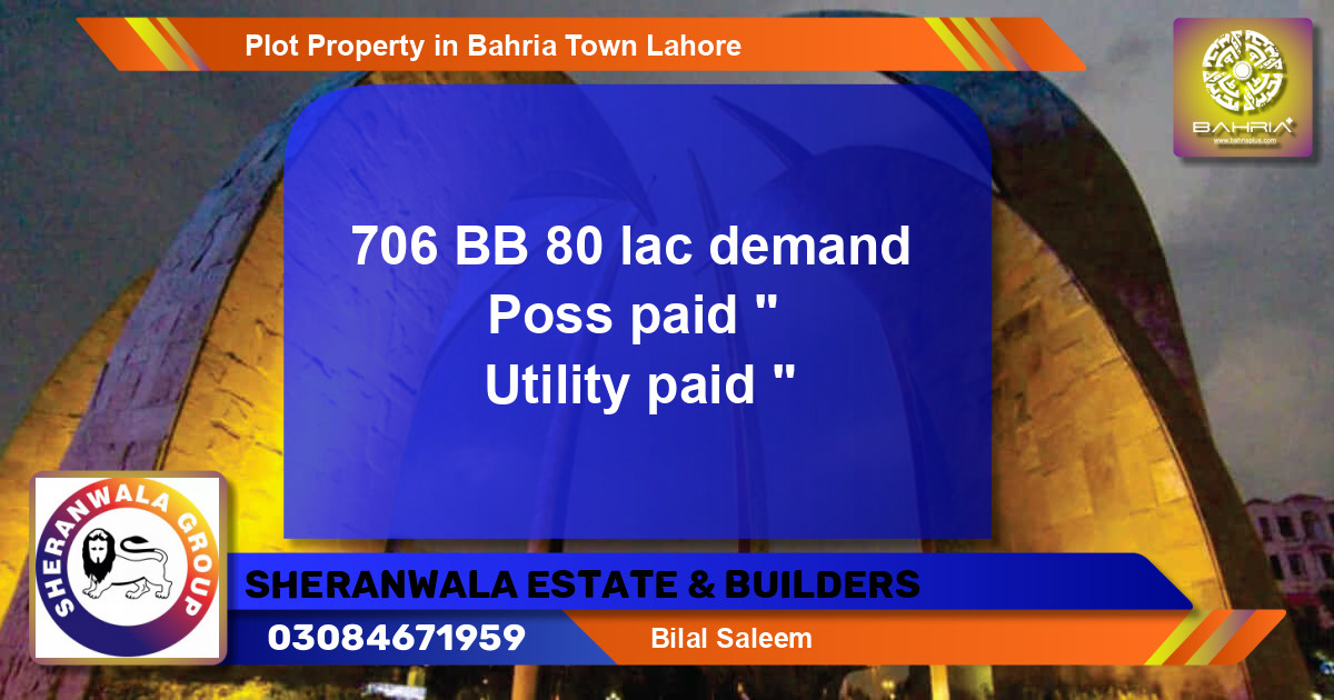 Residential Plot for Sale in Bahria Town, Lahore - (BP-43191)