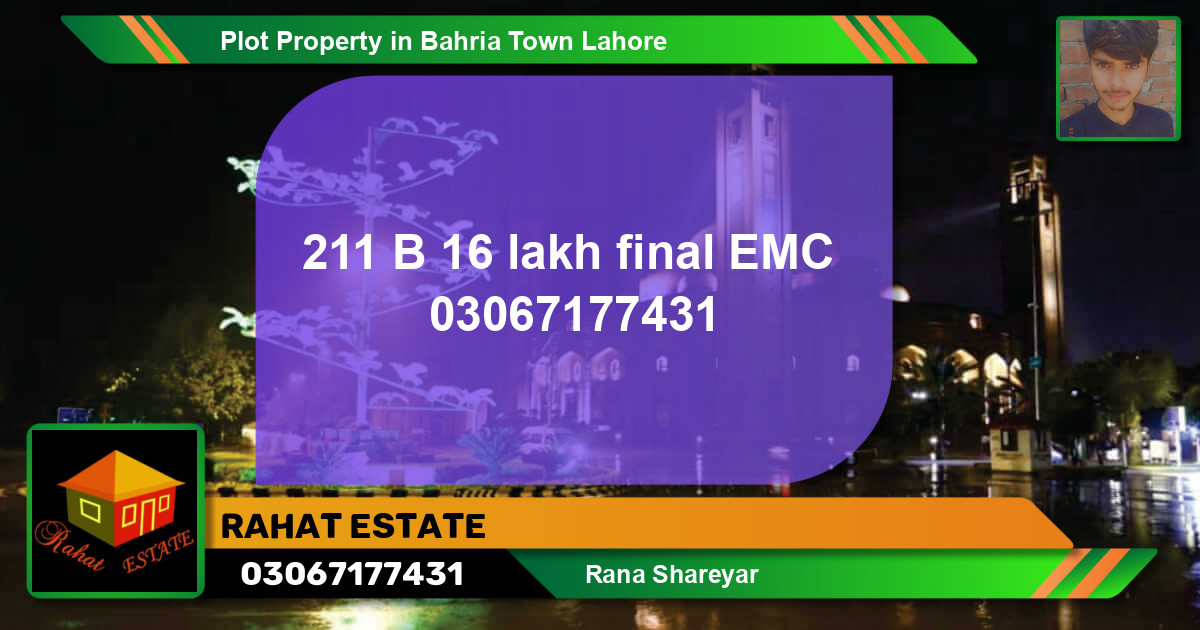 Residential Plot for Sale in Bahria Town, Lahore - (BP-43204)