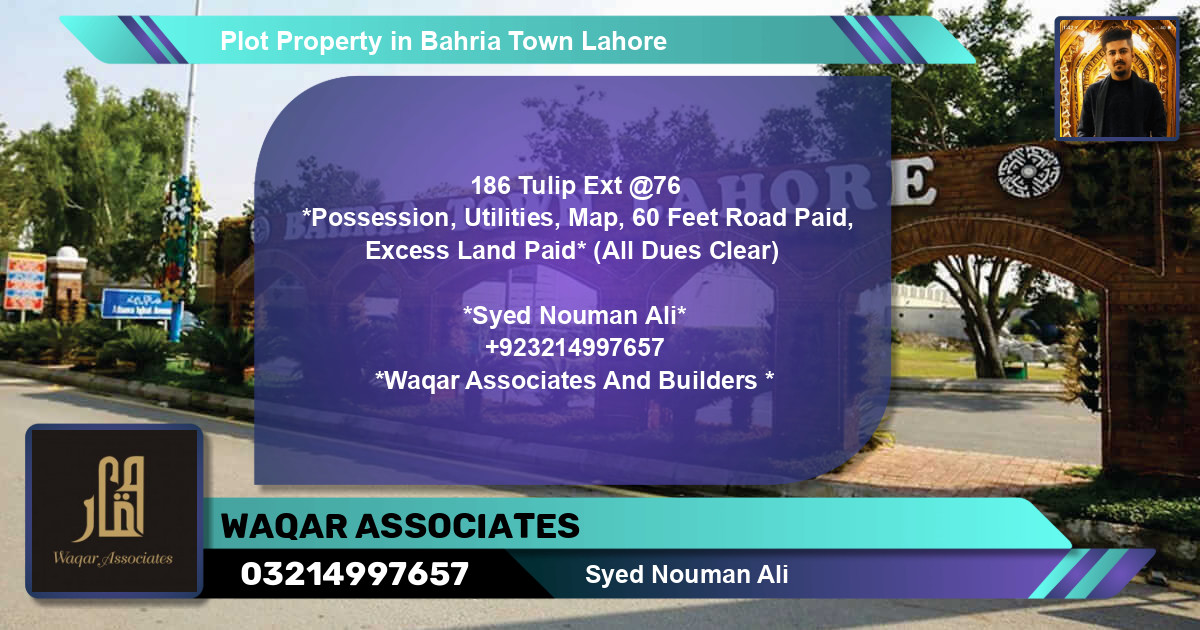 Residential Plot for Sale in Bahria Town, Lahore - (BP-43220)