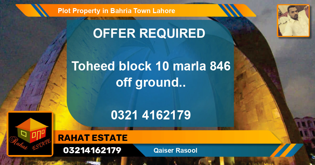 Residential Plot for Sale in Bahria Town, Lahore - (BP-43244)