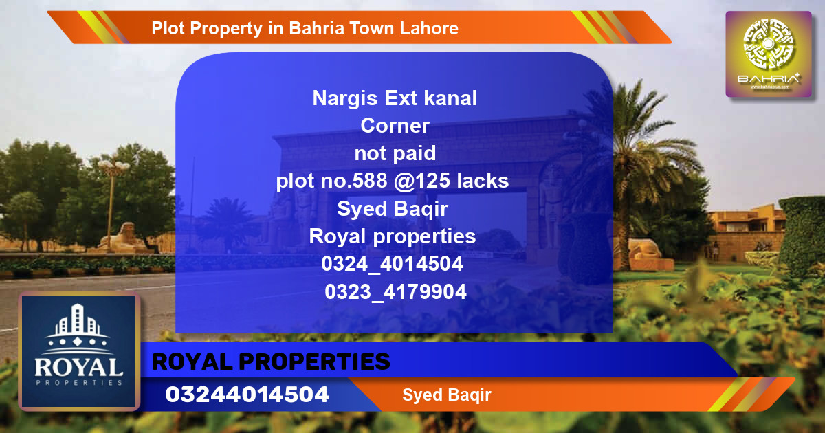 Residential Plot for Sale in Bahria Town, Lahore - (BP-43248)