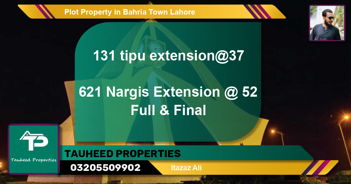 Residential Plot for Sale in Bahria Town, Lahore - (BP-43268)