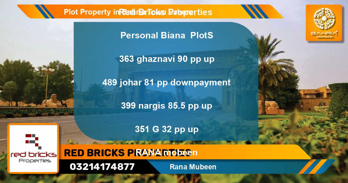 Residential Plot for Sale in Bahria Town, Lahore - (BP-43311)