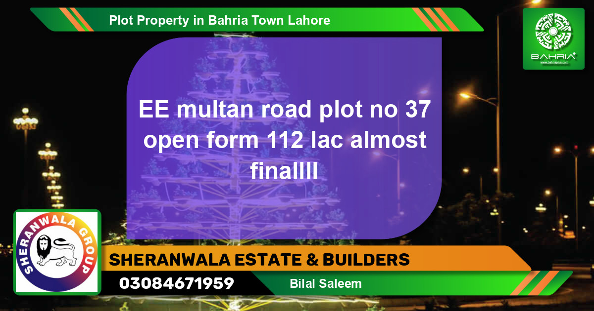 Residential Plot for Sale in Bahria Town, Lahore - (BP-43324)