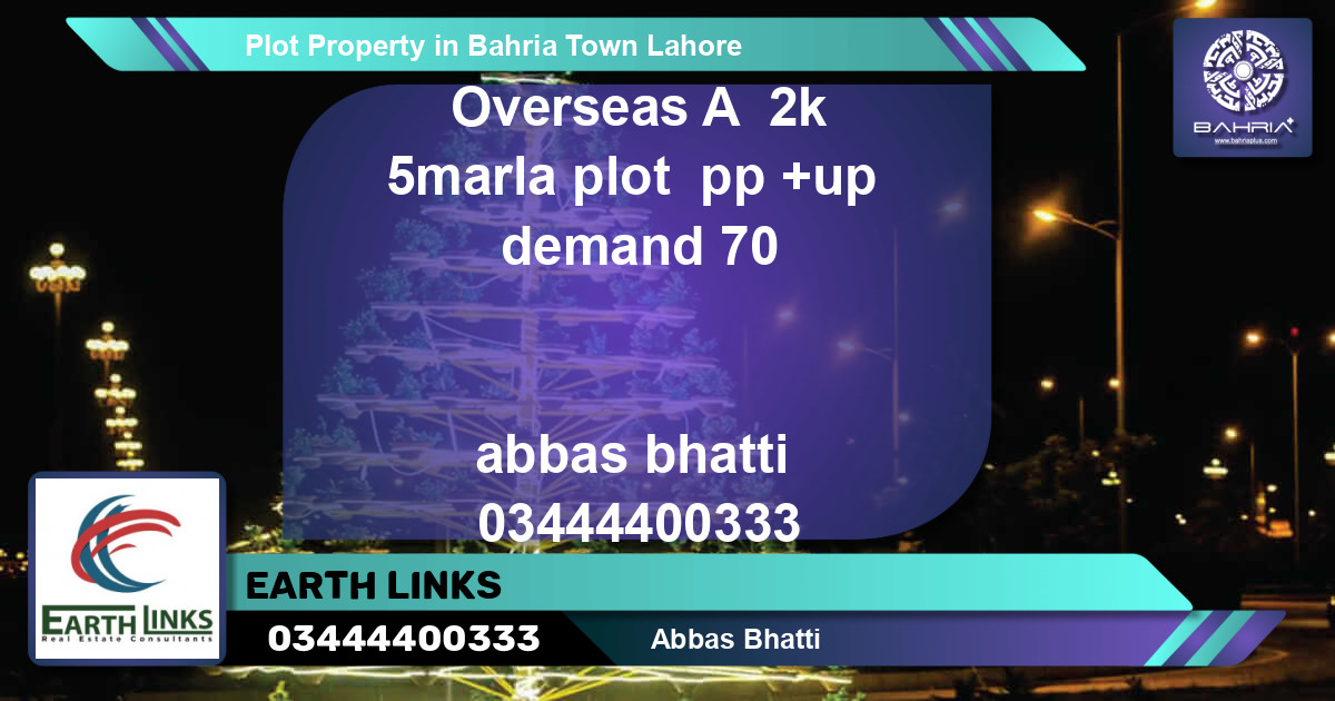 Residential Plot for Sale in Bahria Town, Lahore - (BP-43363)