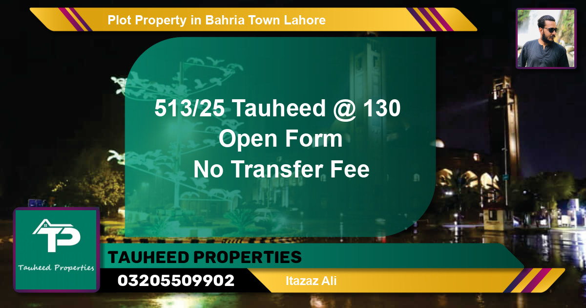 Residential Plot for Sale in Bahria Town, Lahore - (BP-43380)