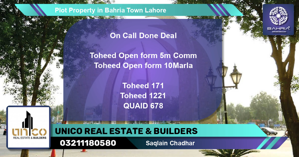 Residential Plot for Sale in Bahria Town, Lahore - (BP-43472)