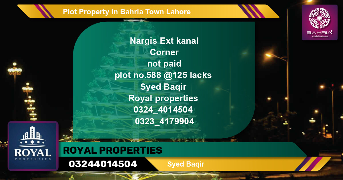 Residential Plot for Sale in Bahria Town, Lahore - (BP-43491)