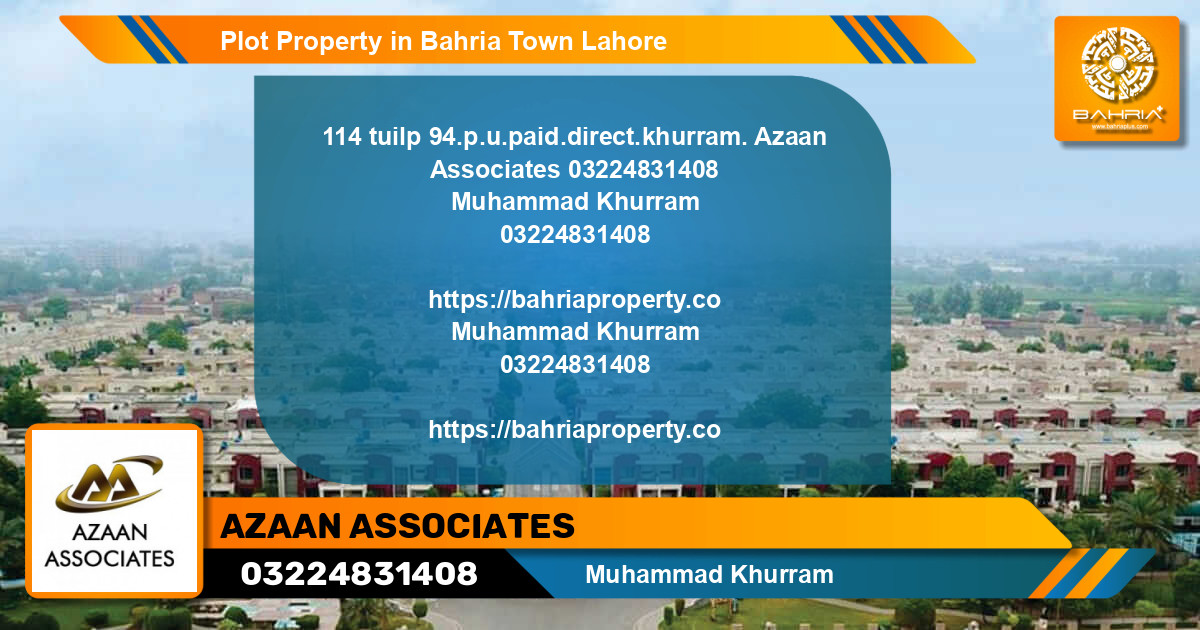 Residential Plot for Sale in Bahria Town, Lahore - (BP-43527)