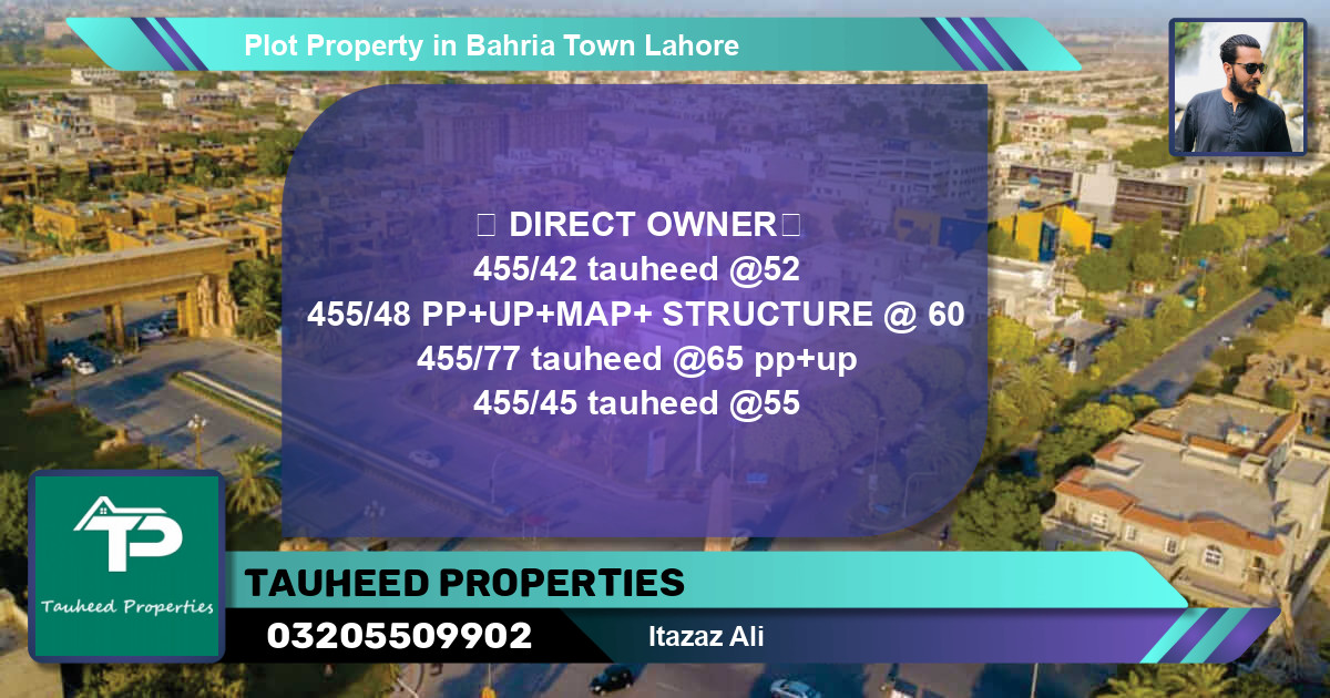 Residential Plot for Sale in Bahria Town, Lahore - (BP-43539)