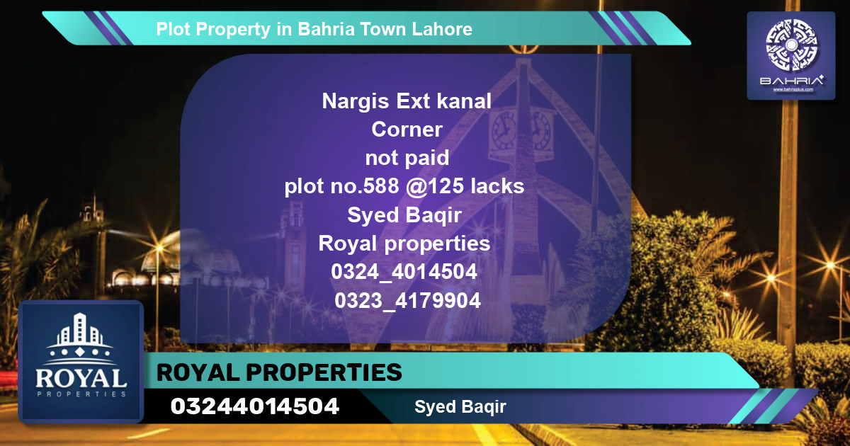 Residential Plot for Sale in Bahria Town, Lahore - (BP-43618)