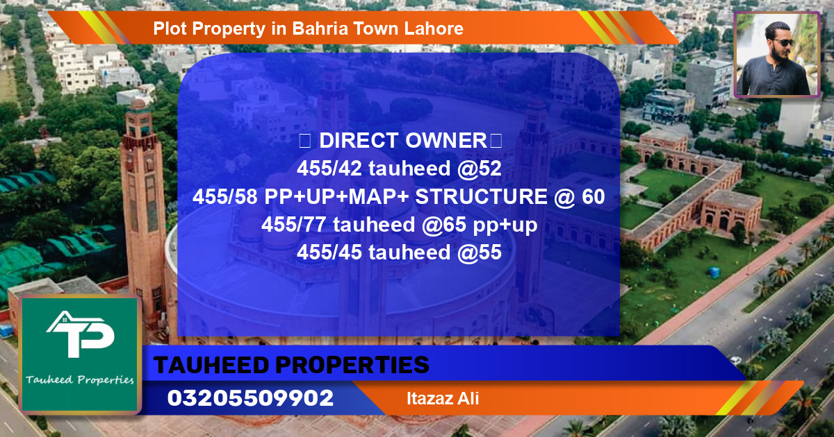Residential Plot for Sale in Bahria Town, Lahore - (BP-43632)