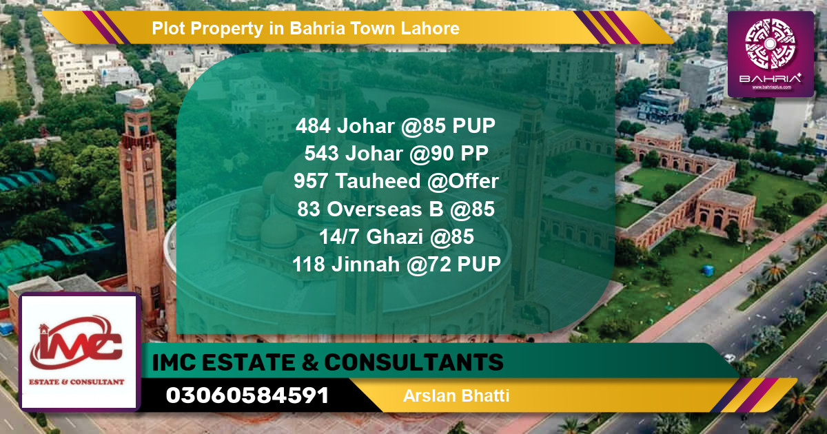 Residential Plot for Sale in Bahria Town, Lahore - (BP-43633)