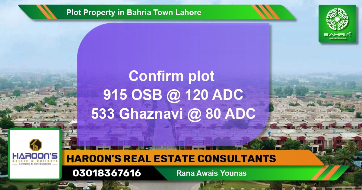 Residential Plot for Sale in Bahria Town, Lahore - (BP-43665)