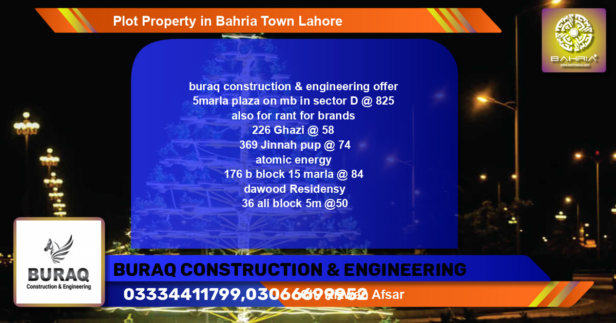 Residential Plot for Sale in Bahria Town, Lahore - (BP-43690)