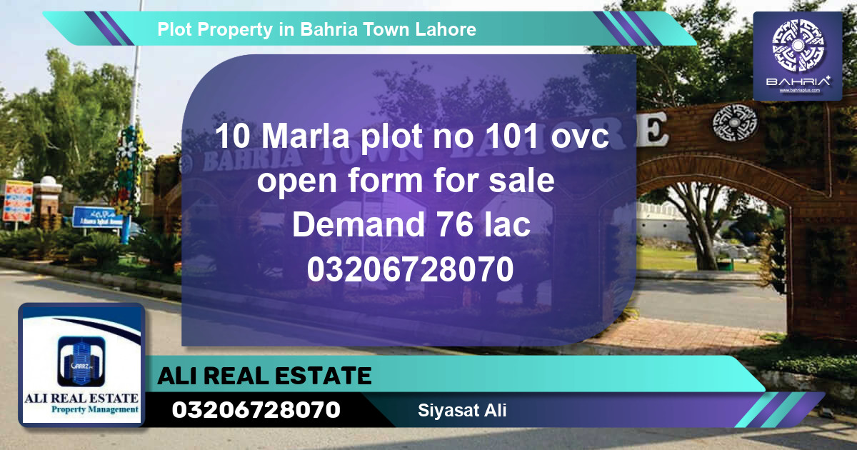 Residential Plot for Sale in Bahria Town, Lahore - (BP-43692)