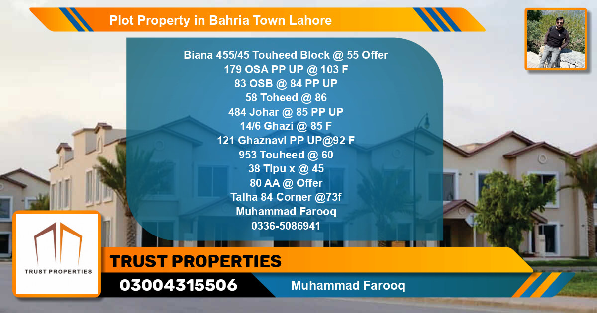 Residential Plot for Sale in Bahria Town, Lahore - (BP-43702)
