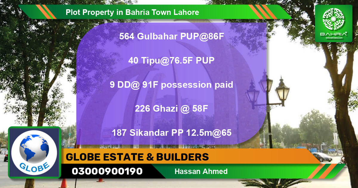 Residential Plot for Sale in Bahria Town, Lahore - (BP-43716)