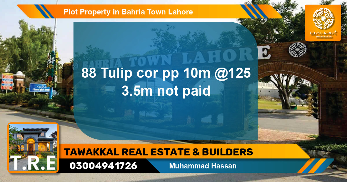 Residential Plot for Sale in Bahria Town, Lahore - (BP-43760)