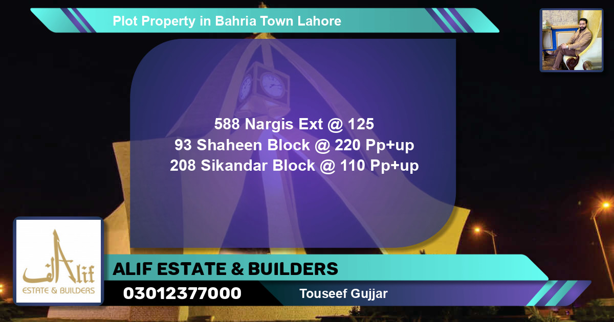 Residential Plot for Sale in Bahria Town, Lahore - (BP-43866)