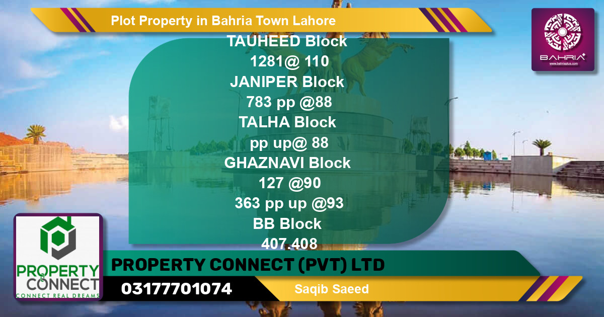 Residential Plot for Sale in Bahria Town, Lahore - (BP-43899)