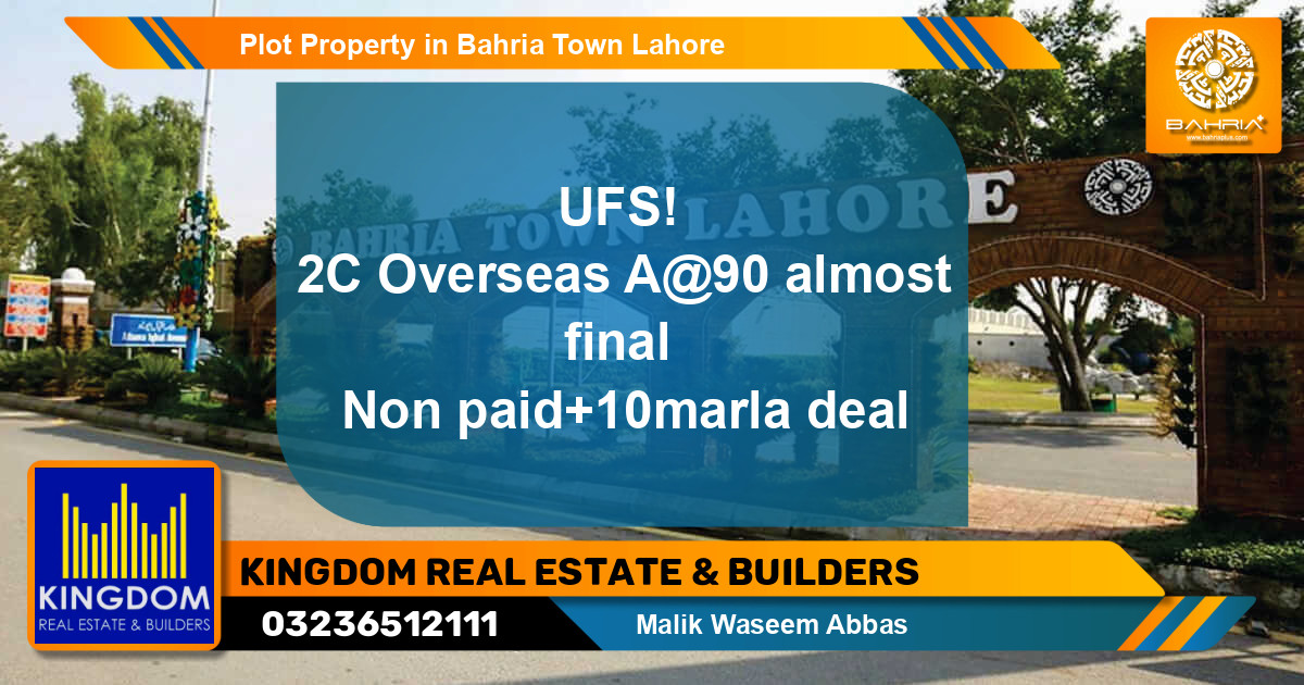 Residential Plot for Sale in Bahria Town, Lahore - (BP-43956)