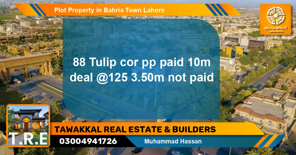 Residential Plot for Sale in Bahria Town, Lahore - (BP-43987)