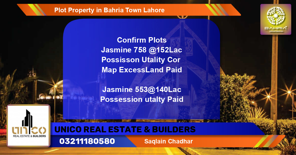 Residential Plot for Sale in Bahria Town, Lahore - (BP-44094)