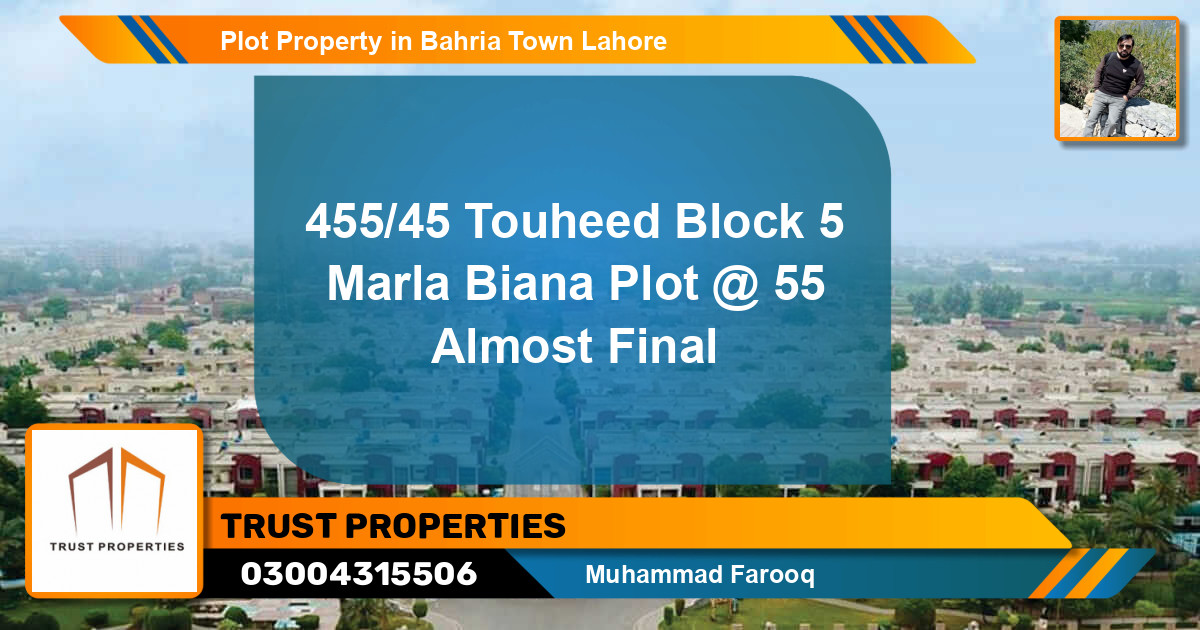 Residential Plot for Sale in Bahria Town, Lahore - (BP-44106)