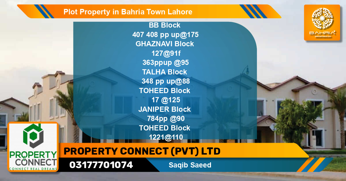Residential Plot for Sale in Bahria Town, Lahore - (BP-44125)
